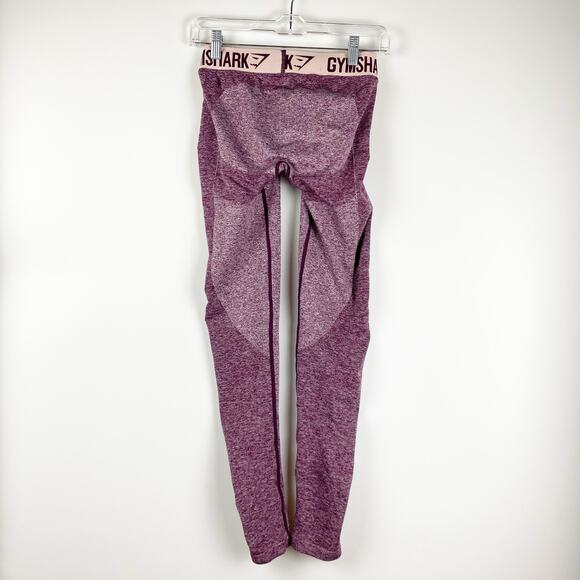 Gymshark Flex Leggings Dark Ruby Marl Blush Size Small - Picture 7 of 9